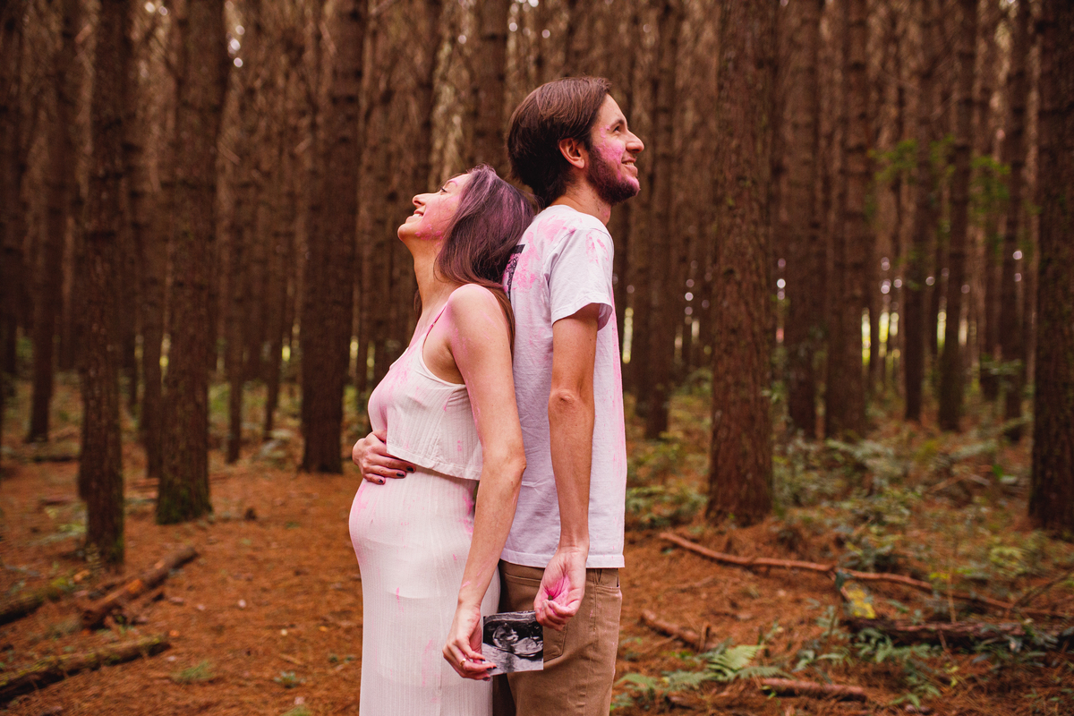 Fotografa familia Curitiba - Gestante externo revelação menina