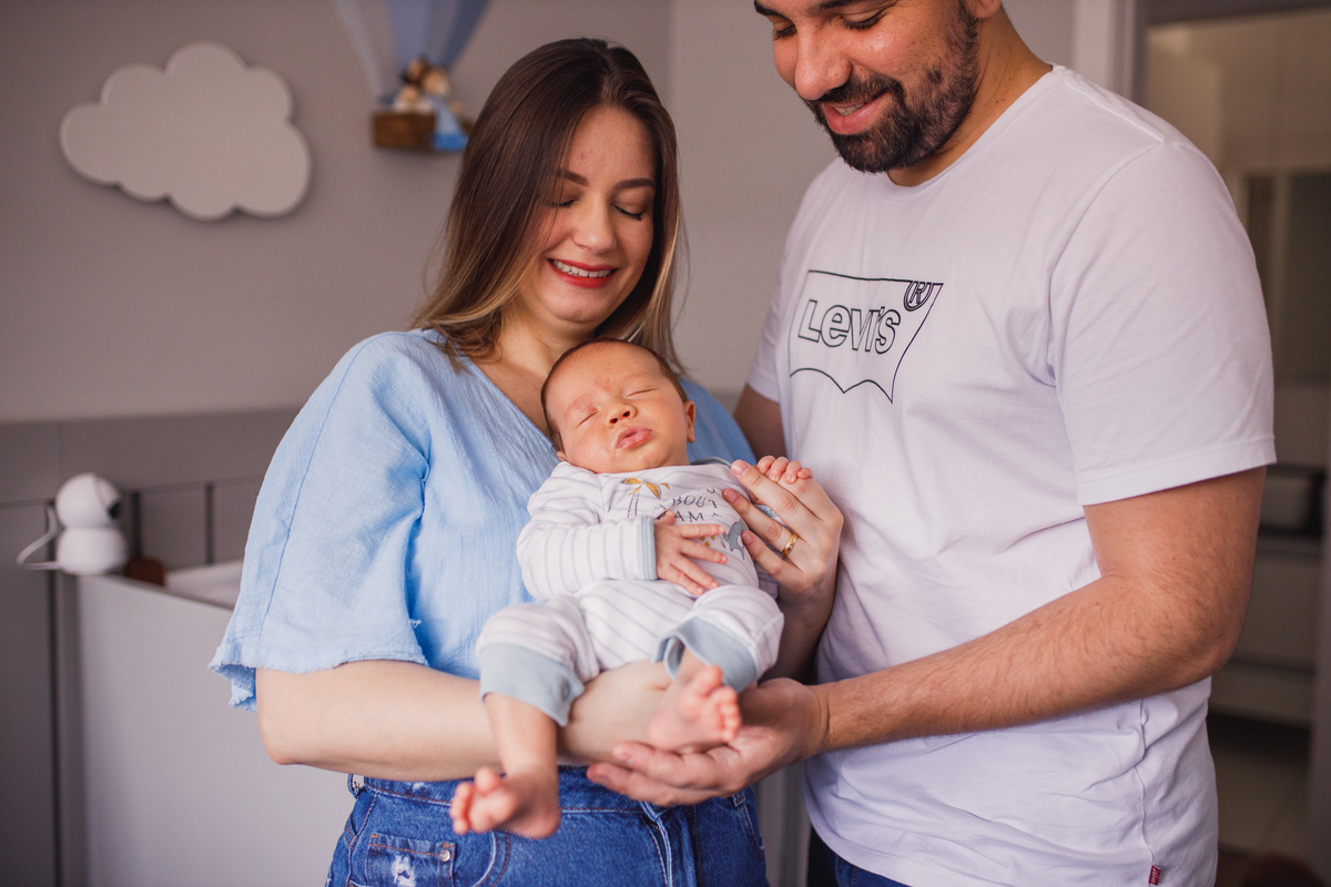 Fotografa Familia Curitiba - Ensaio lifestyle menino 1 mes 