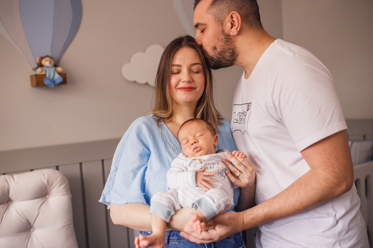 Fotografa Familia Curitiba - Ensaio lifestyle menino 1 mes 