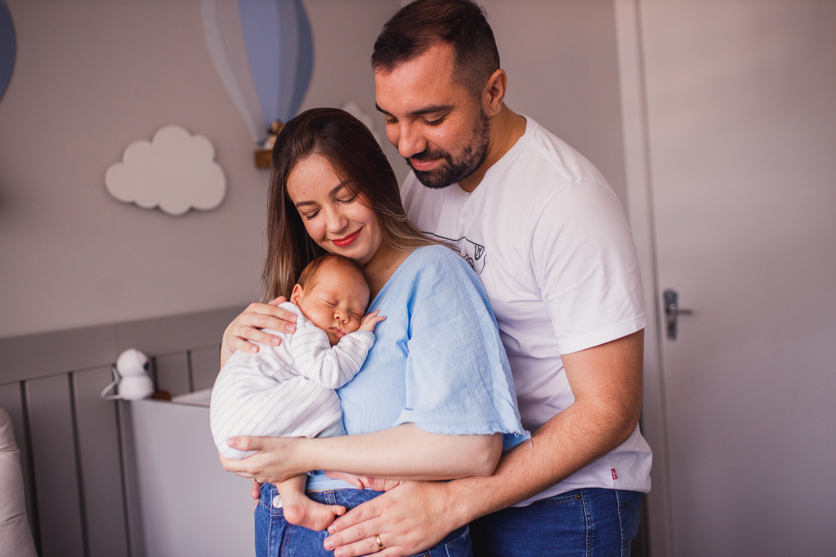 Fotografa Familia Curitiba - Ensaio lifestyle menino 1 mes 