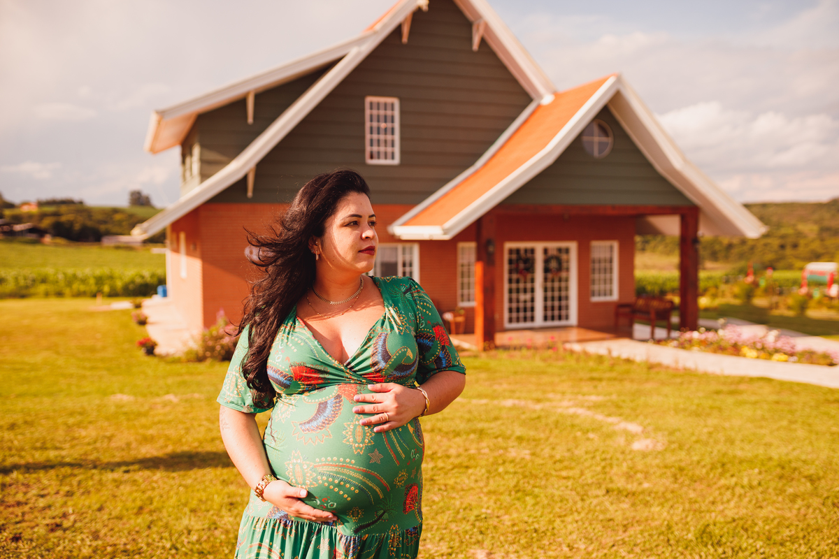 Fotografa familia Curitiba - Gestante externo Lavandario carambei