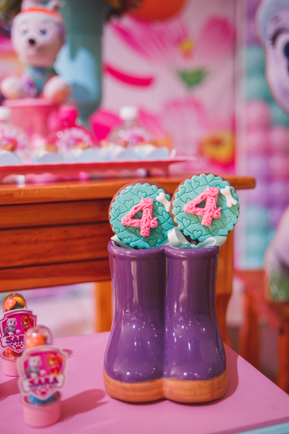 Fotografa familia Curitiba - Aniversário menina 4 anos buffet play house