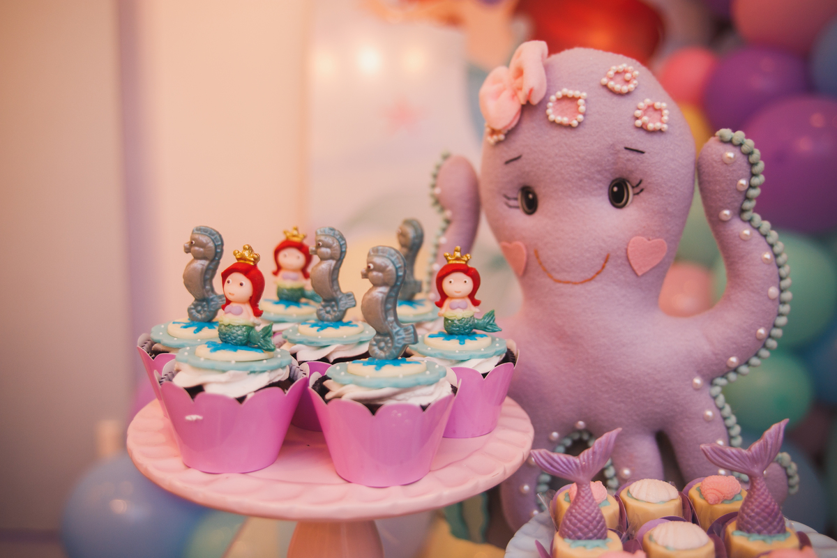 Fotografa familia Curitiba - Buffet Fina Festas menina 6 anos princesa Ariel