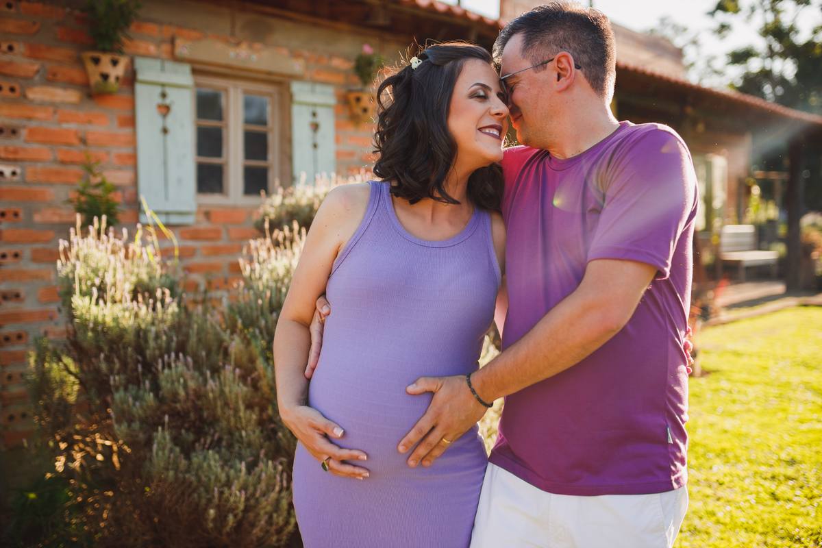 Fotografa familia Curitiba - Gestante externo Lavandario