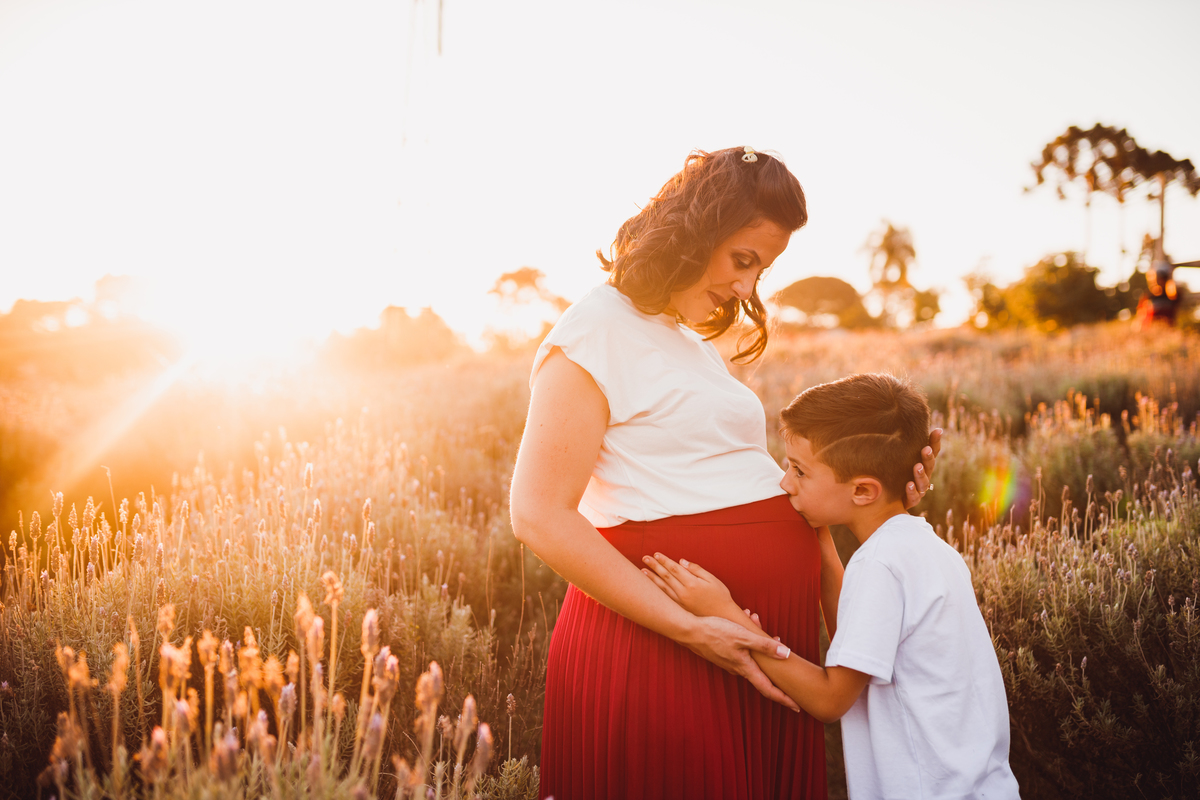 Fotografa familia Curitiba - Gestante externo Lavandario