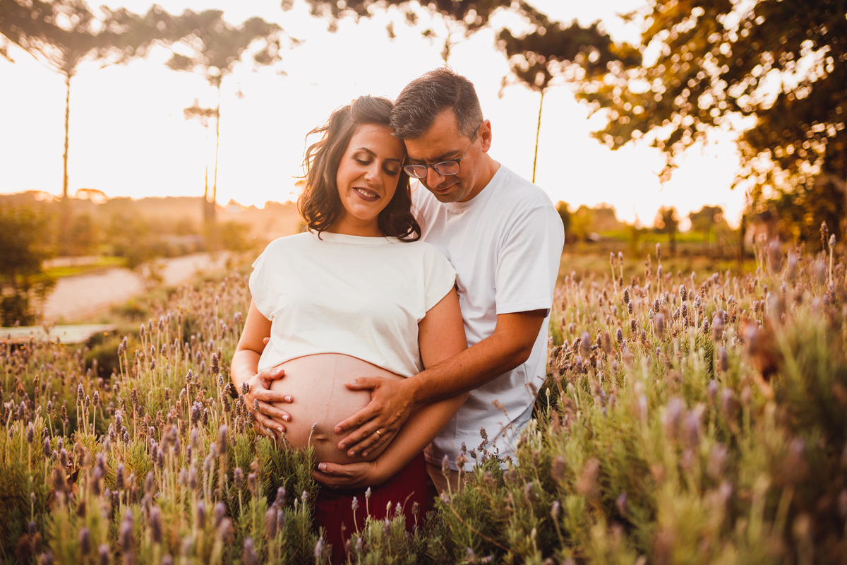 Fotografa familia Curitiba - Gestante externo Lavandario