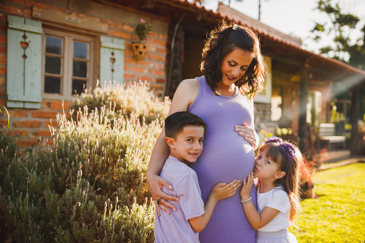 Fotografa familia Curitiba - Gestante externo Lavandario