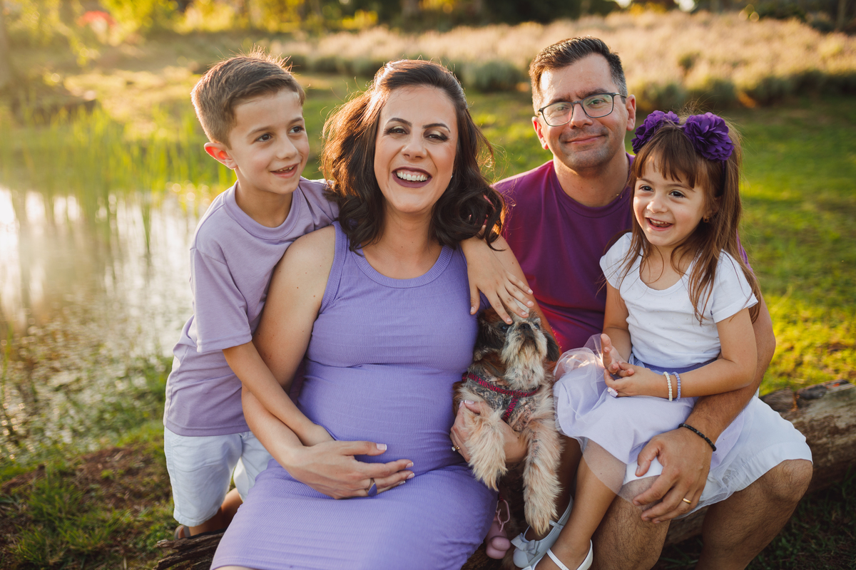 Fotografa familia Curitiba - Gestante externo Lavandario