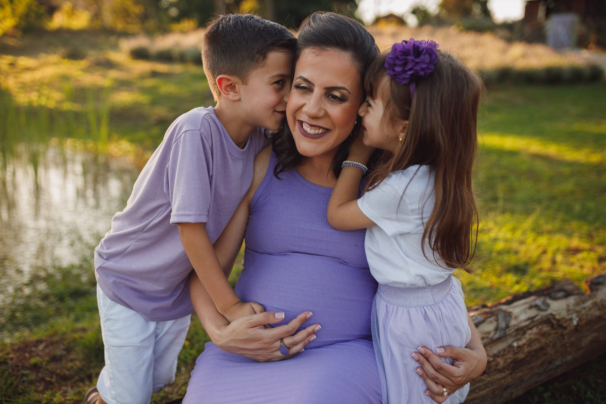 Fotografa familia Curitiba - Gestante externo Lavandario