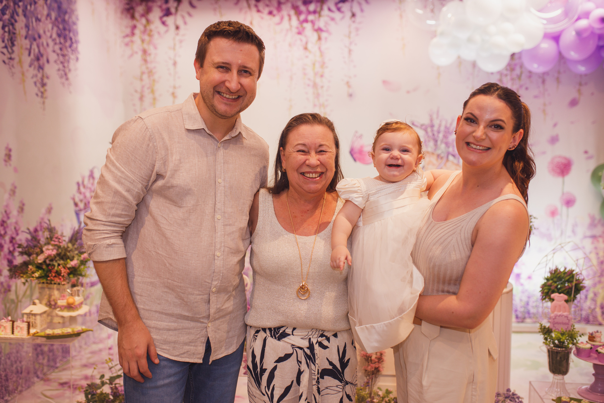 Fotografa familia Curitiba - aniversario 1 ano menina lavanda 