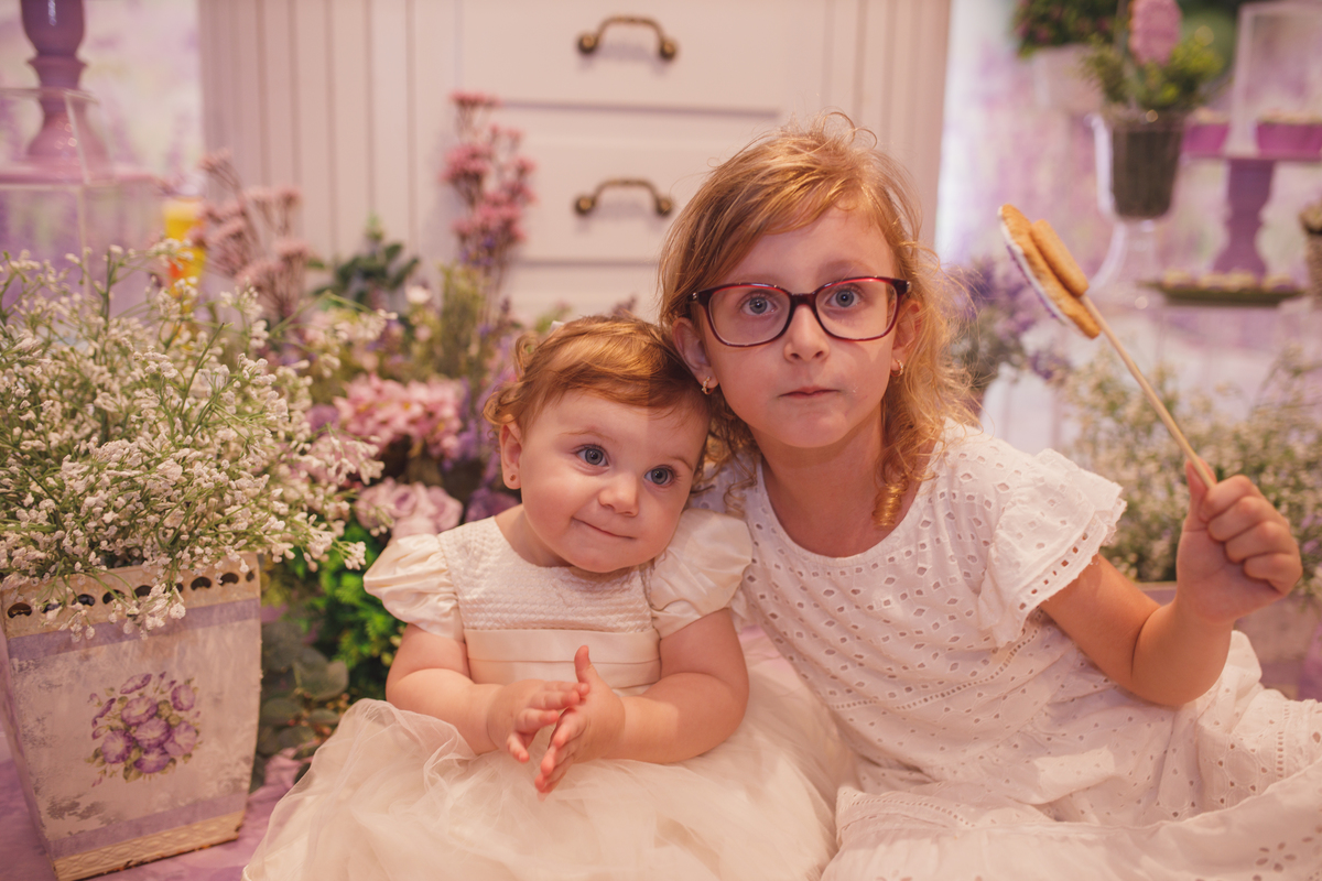 Fotografa familia Curitiba - aniversario 1 ano menina lavanda 