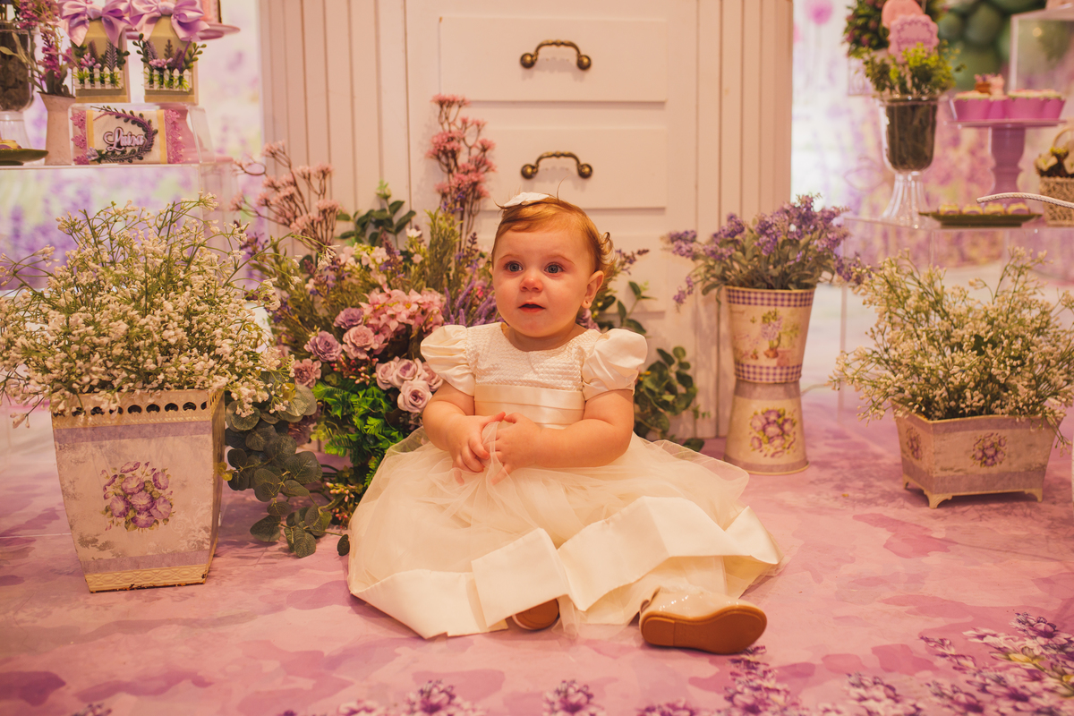 Fotografa familia Curitiba - aniversario 1 ano menina lavanda 