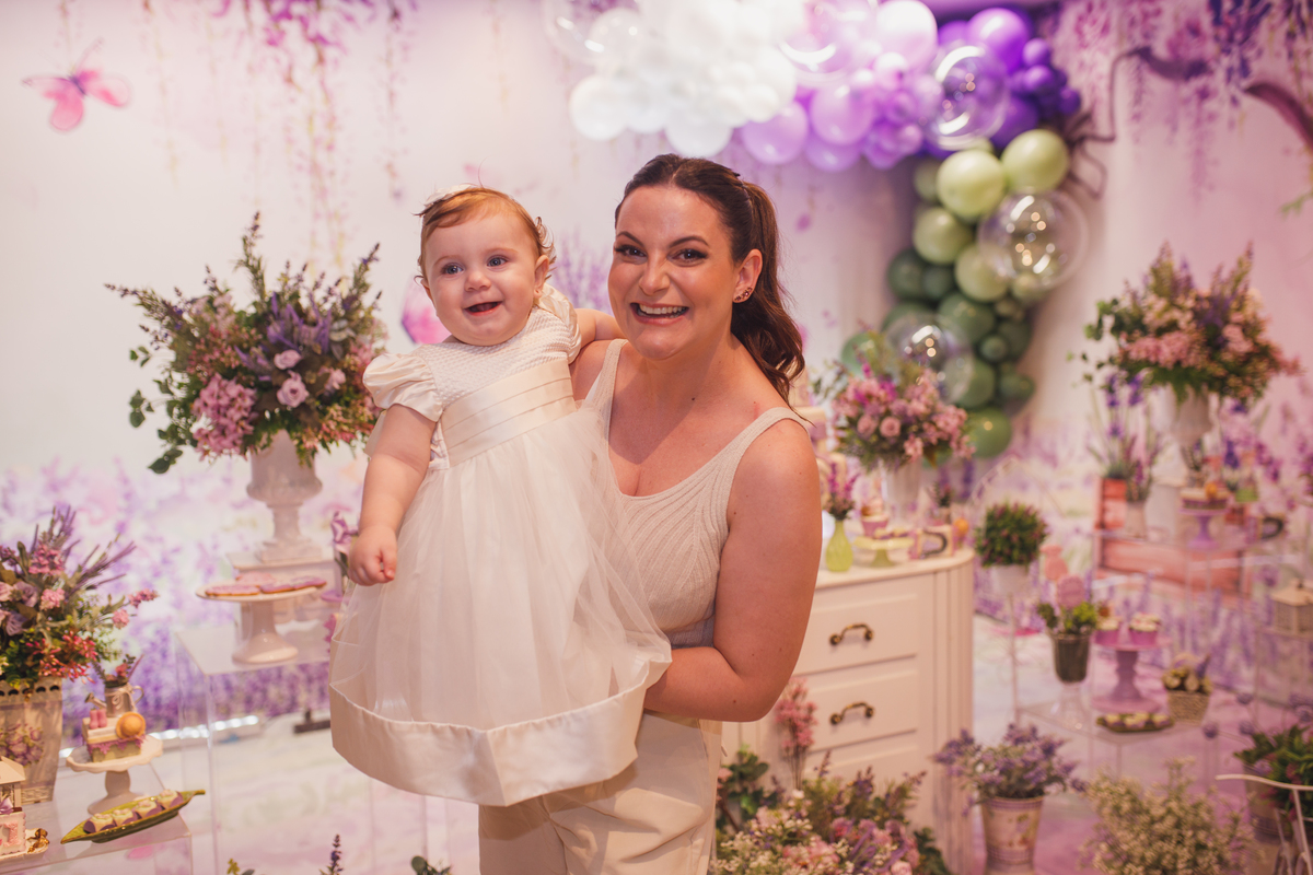 Fotografa familia Curitiba - aniversario 1 ano menina lavanda 