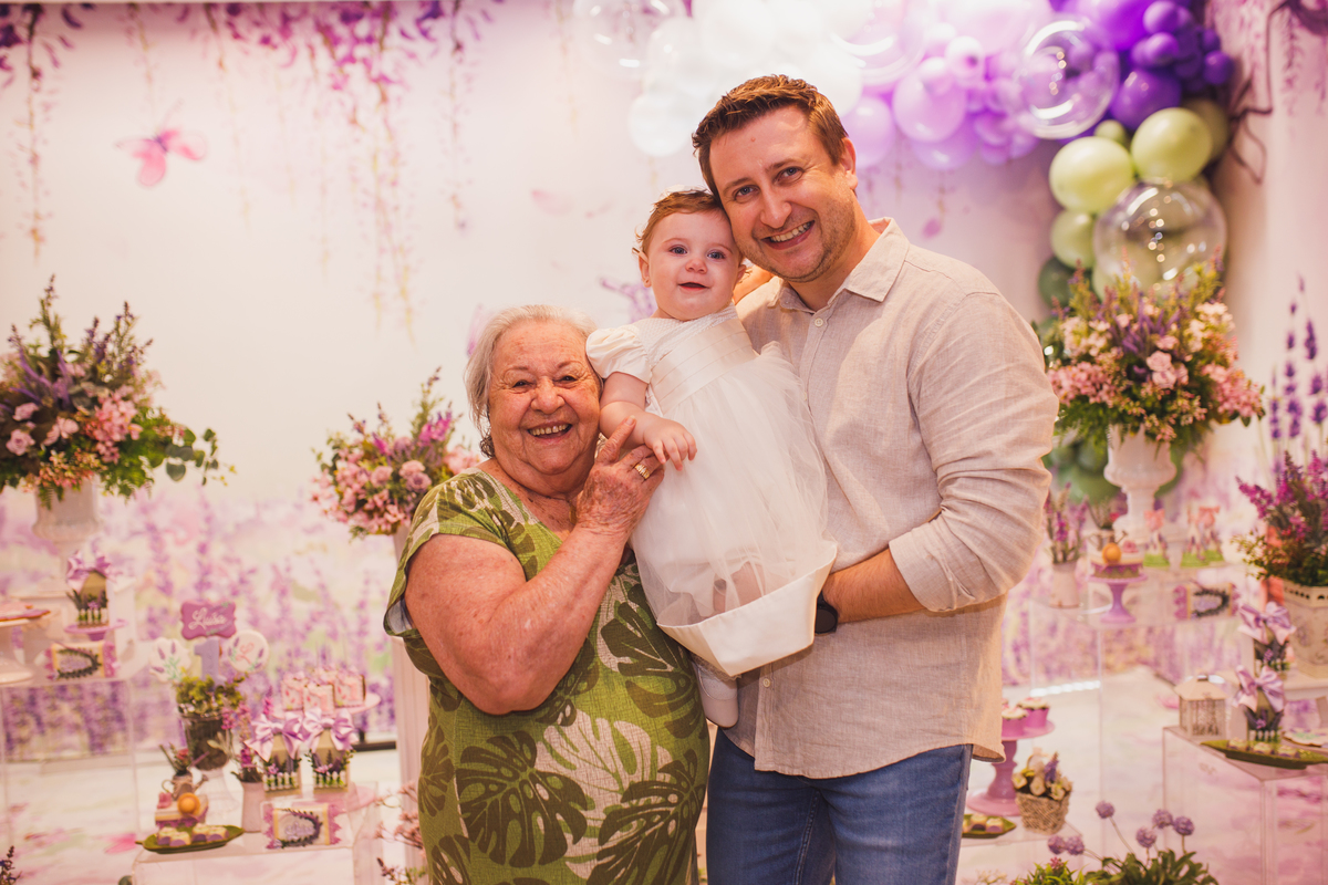 Fotografa familia Curitiba - aniversario 1 ano menina lavanda 