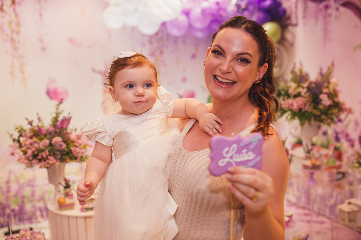 Fotografa familia Curitiba - aniversario 1 ano menina lavanda 