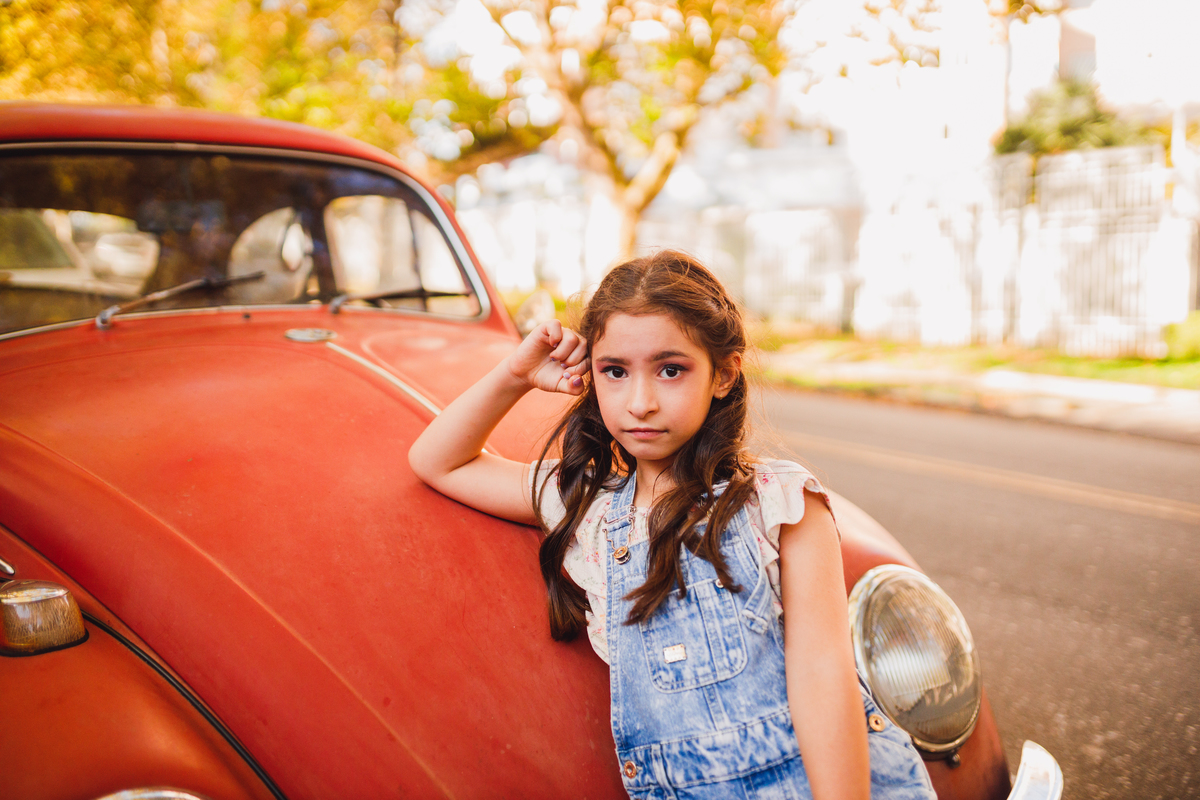 Fotografa familia Curitiba - Ensaio externo doceira menina 7 anos