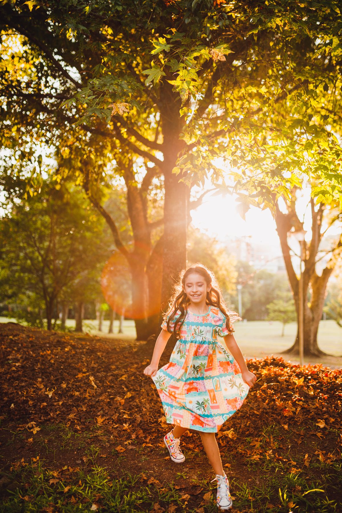 Fotografa familia Curitiba - Ensaio externo doceira menina 7 anos