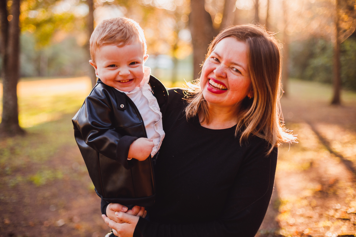 Fotografa familia Curitiba - Ensaio externo outono bosque tingui