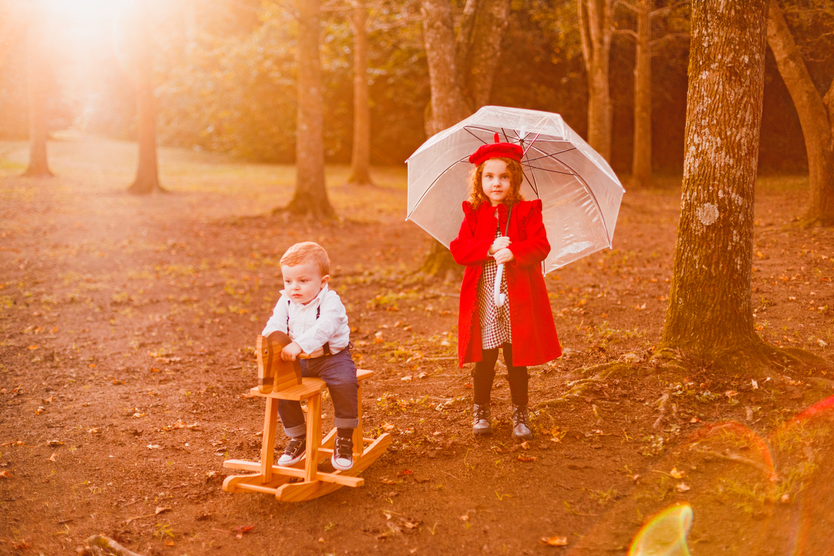 Fotografa familia Curitiba - Ensaio externo outono bosque tingui