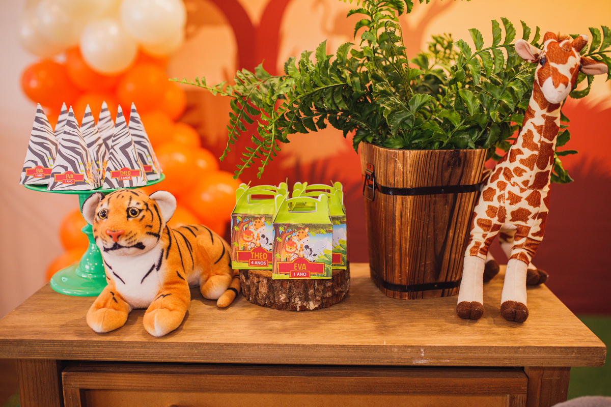 Fotografa familia Curitiba - Aniversário 4 anos e 1 ano safari