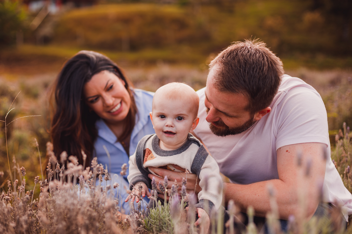 Fotografa familia Curitiba - Ensaio externo Lavandario vila lavanda 6 meses