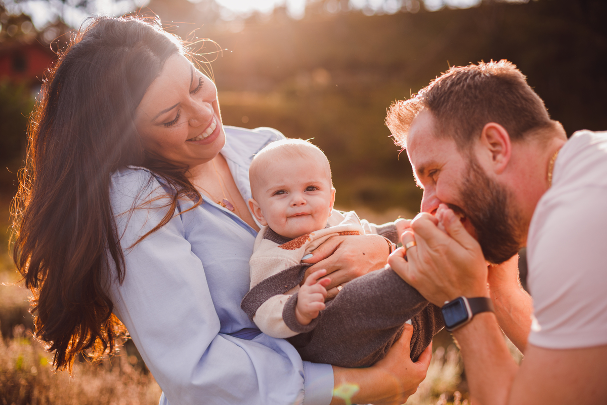Fotografa familia Curitiba - Ensaio externo Lavandario vila lavanda 6 meses