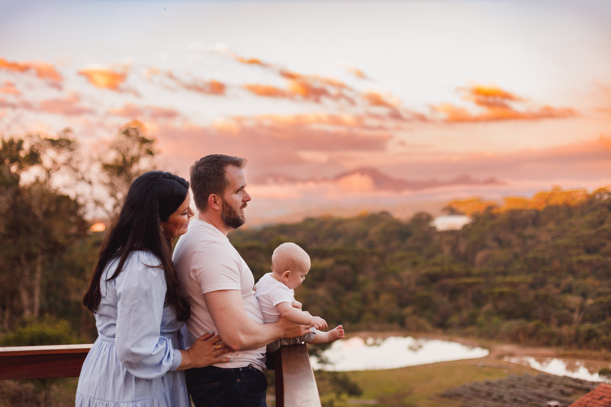 Fotografa familia Curitiba - Ensaio externo Lavandario vila lavanda 6 meses