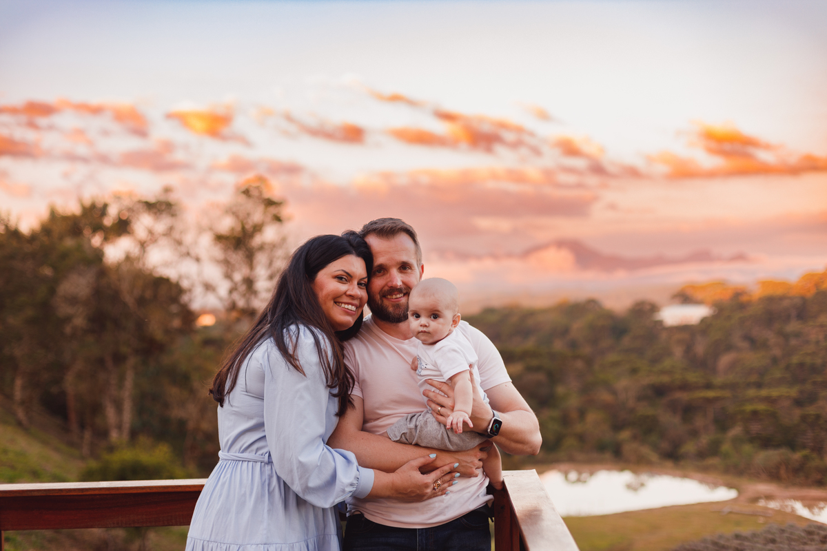 Fotografa familia Curitiba - Ensaio externo Lavandario vila lavanda 6 meses