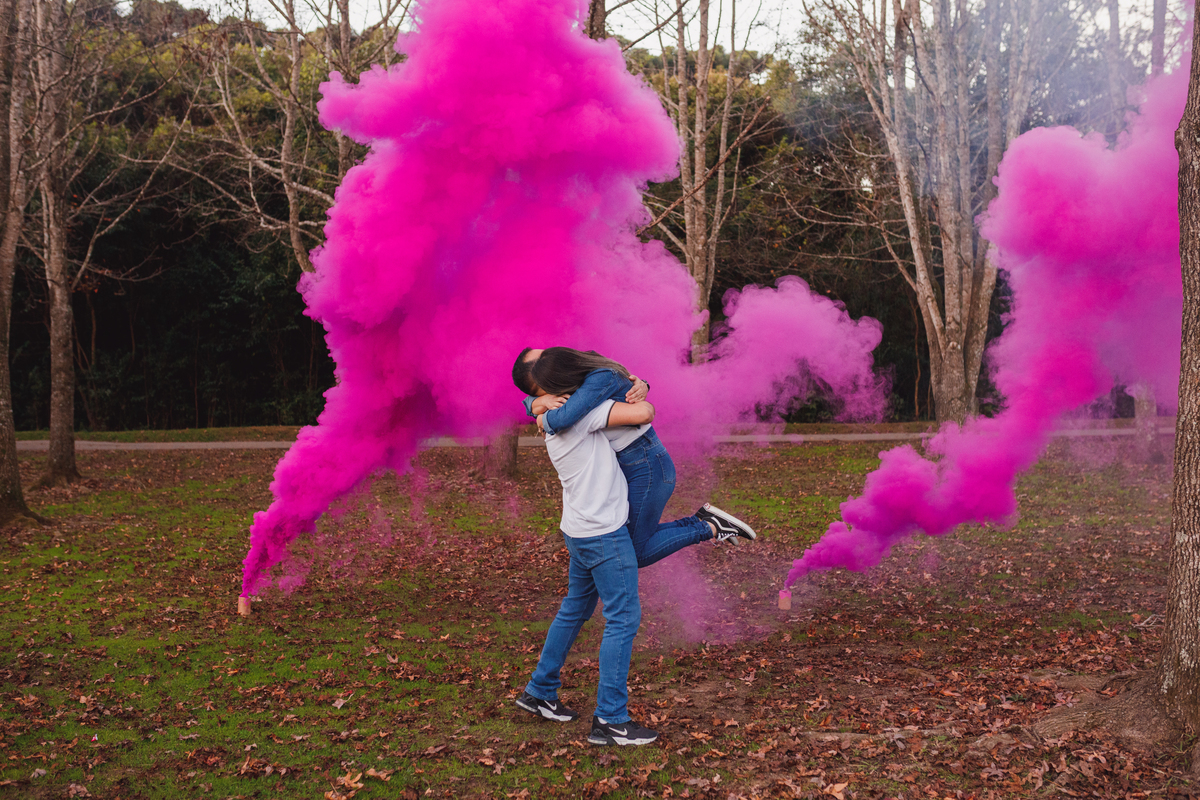 Fotografa familia curitiba - ensaio externo revelação menina