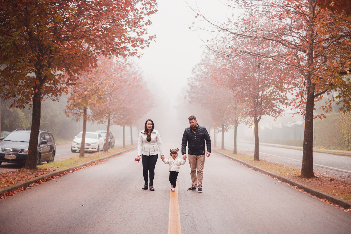 Fotografa familia Curitiba - Ensaio externo de outono em familia