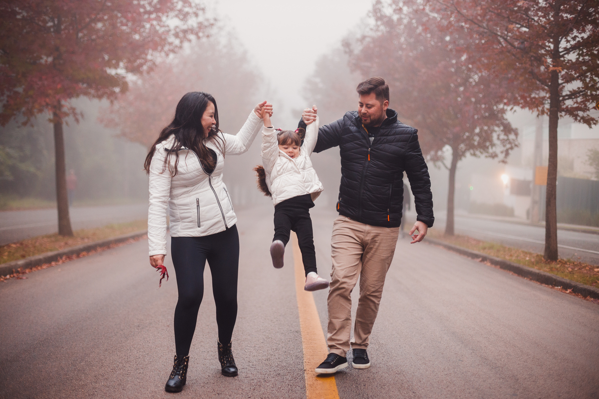 Fotografa familia Curitiba - Ensaio externo de outono em familia