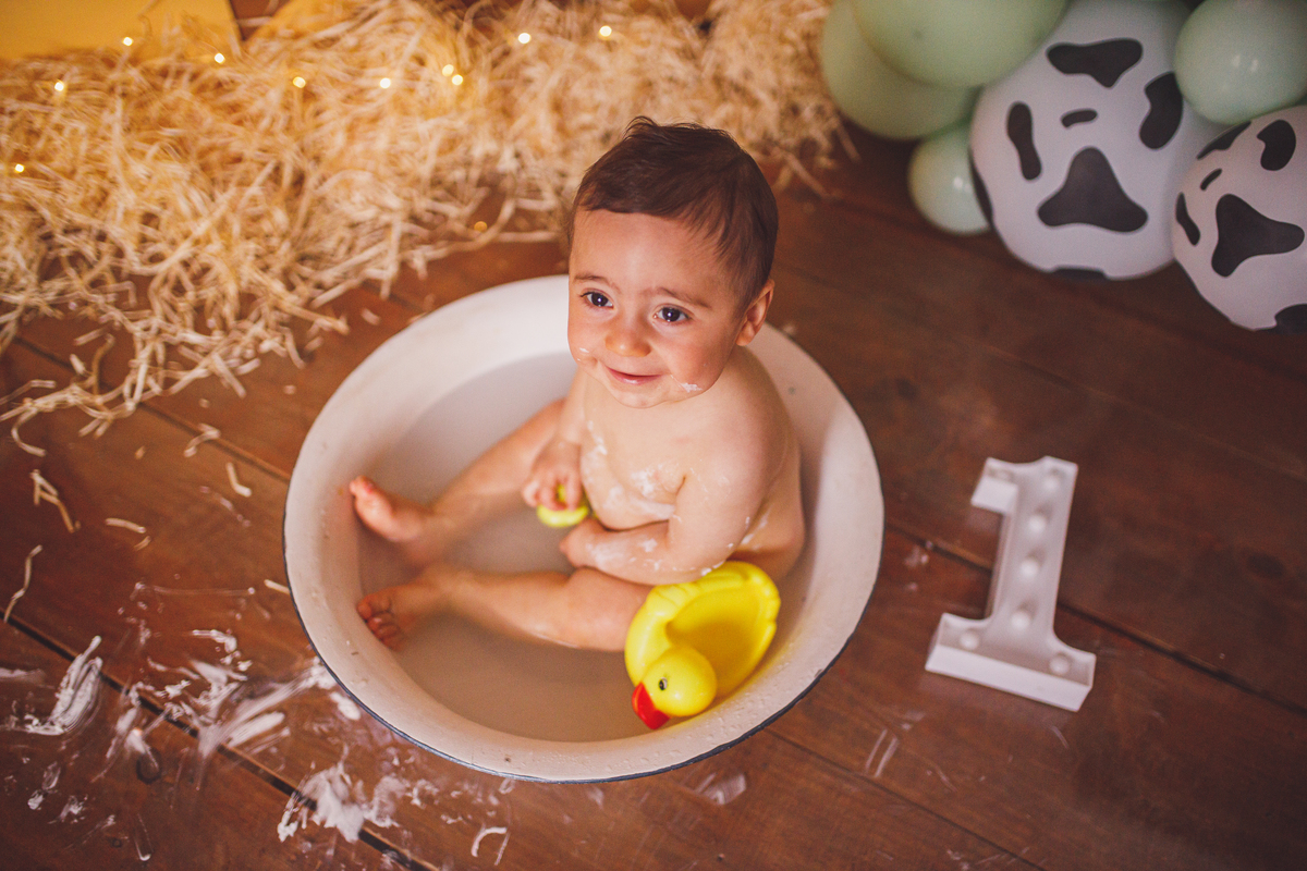 Fotografa familia Curitiba - smash the cake menino fazendinha