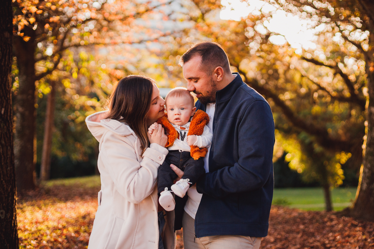 Fotografa familia Curitiba - ensaio externo de outono bebes