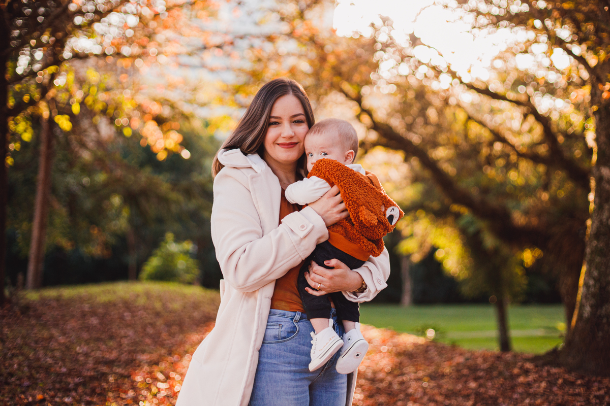 Fotografa familia Curitiba - ensaio externo de outono bebes
