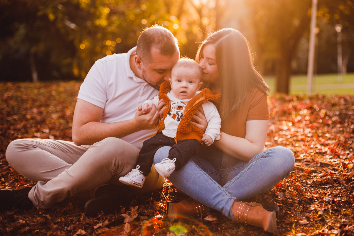 Fotografa familia Curitiba - ensaio externo de outono bebes