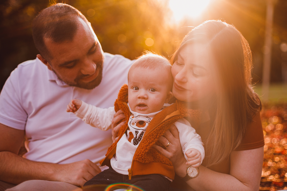 Fotografa familia Curitiba - ensaio externo de outono bebes