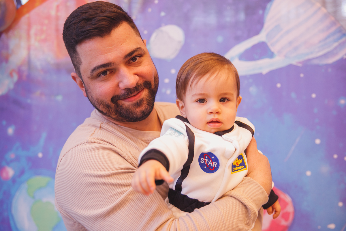 Fotografa familia curitiba - aniversario bebe 1 ano astronauta