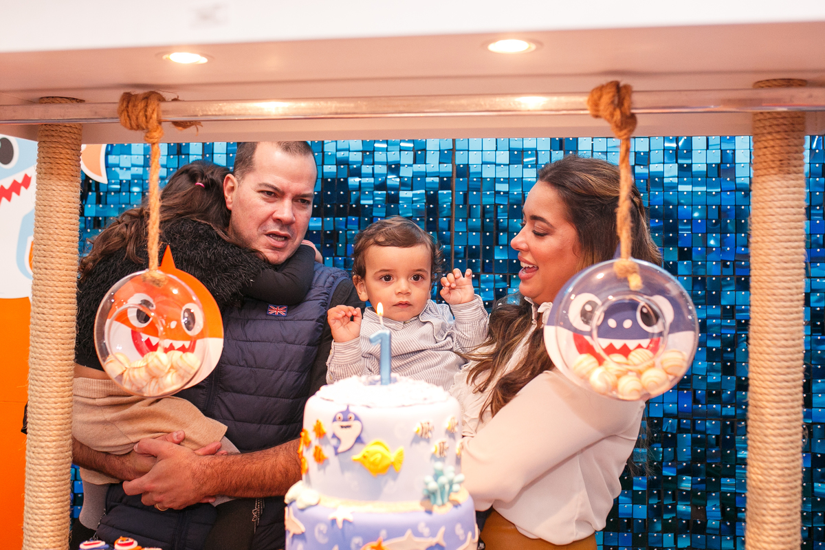Fotografa familia Curitiba - Aniversário bebe 1 ano Peixinhos