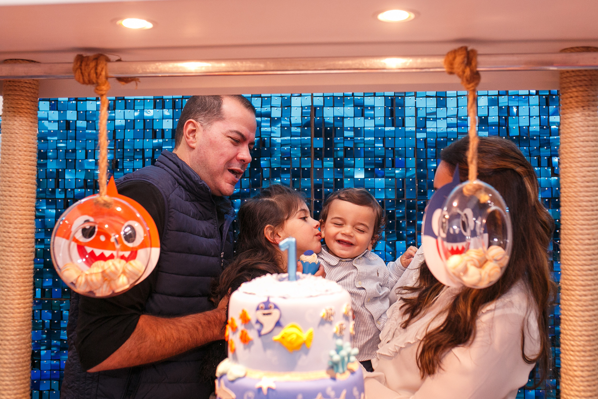 Fotografa familia Curitiba - Aniversário bebe 1 ano Peixinhos