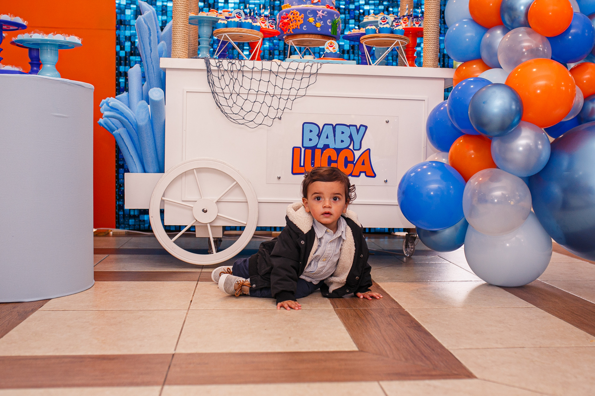 Fotografa familia Curitiba - Aniversário bebe 1 ano Peixinhos