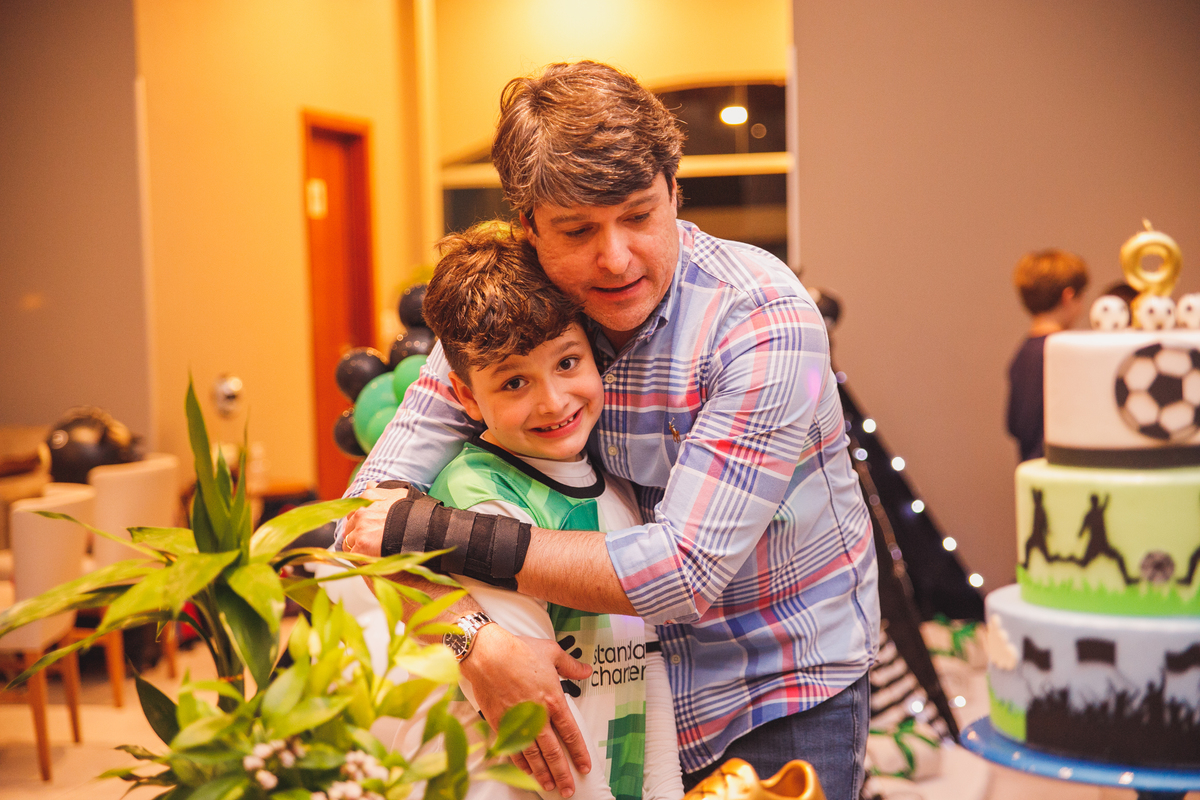 Fotografa familia Curitiba - aniversario festa. do pijama futebol 