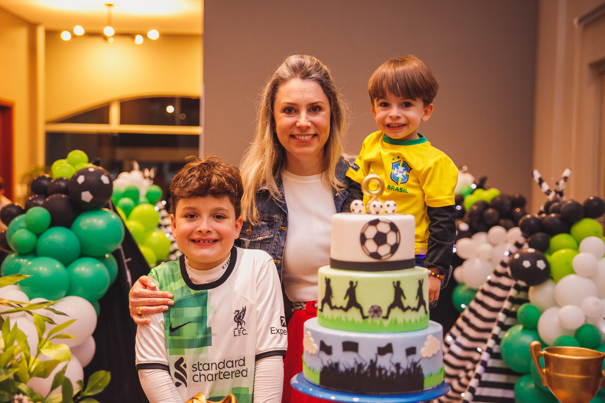 Fotografa familia Curitiba - aniversario festa. do pijama futebol 