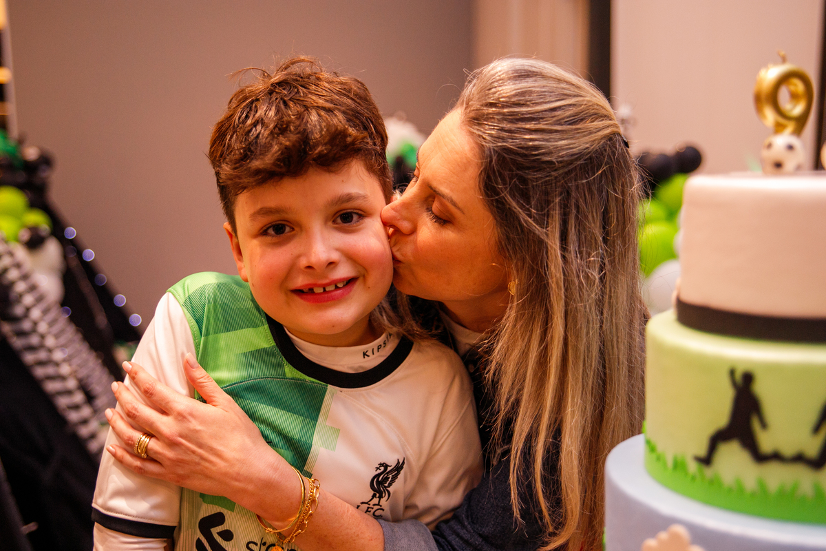 Fotografa familia Curitiba - aniversario festa. do pijama futebol 