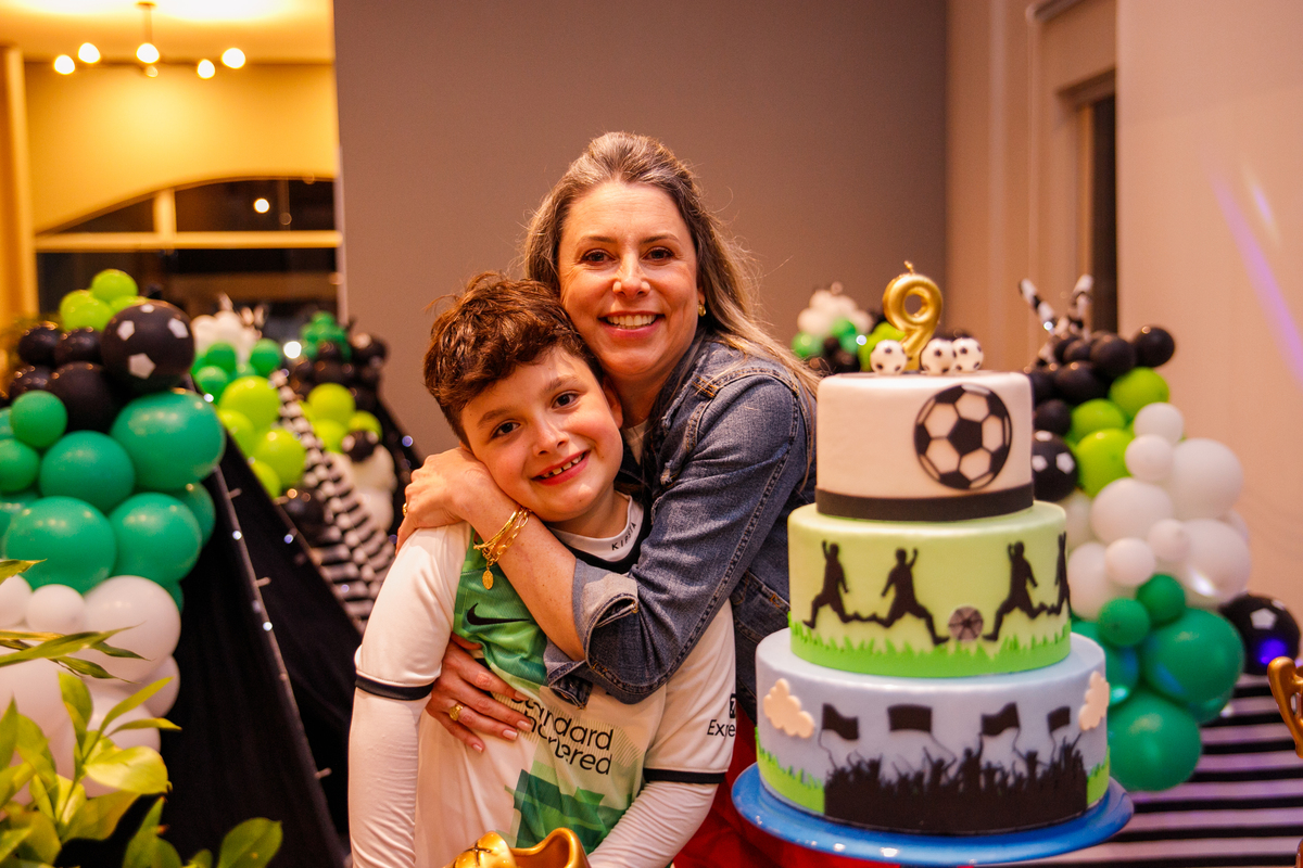 Fotografa familia Curitiba - aniversario festa. do pijama futebol 