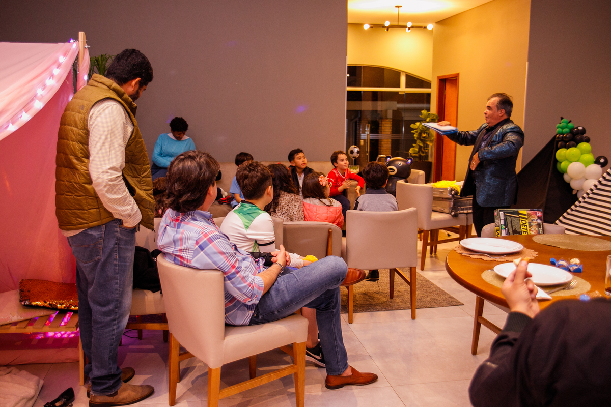 Fotografa familia Curitiba - aniversario festa. do pijama futebol 