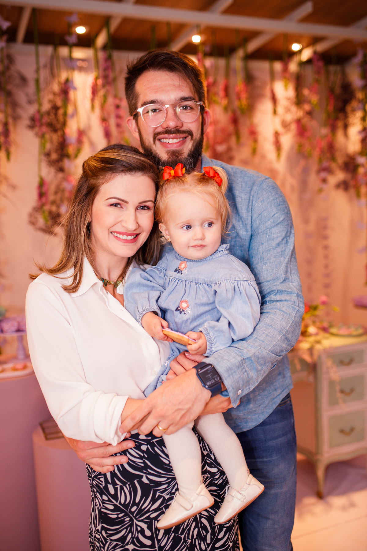 Fotografa familia Curitiba - Aniversário flores menina 4 anos