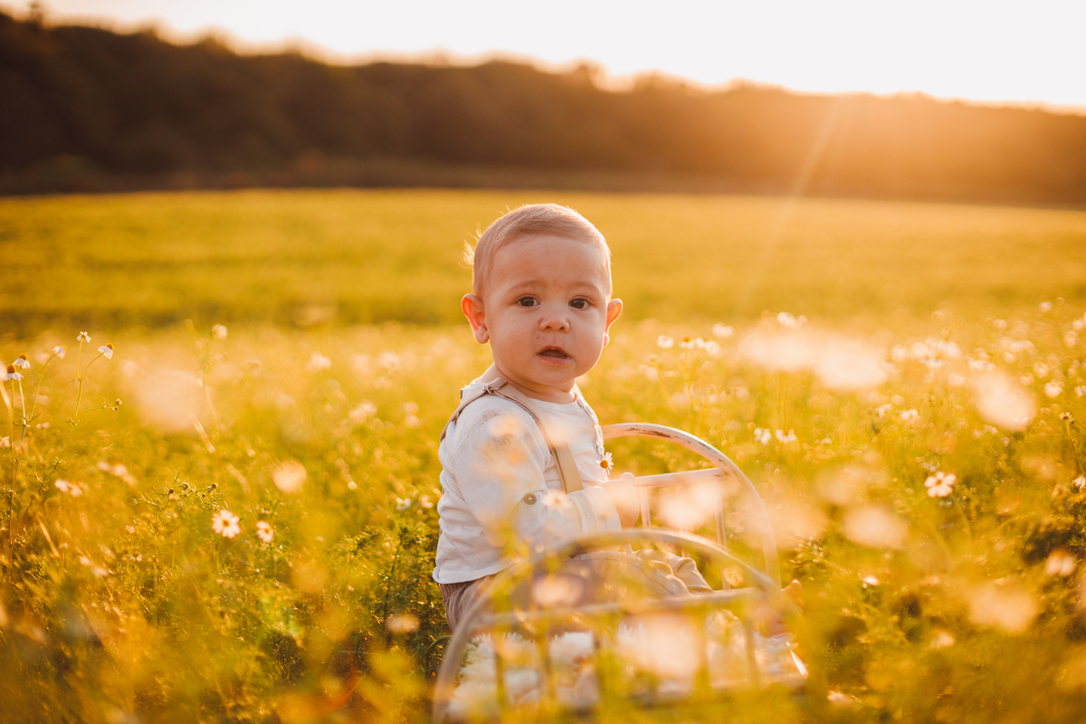 Fotografa familia Curitiba - ensaio externo bebe camomila Mandirituba