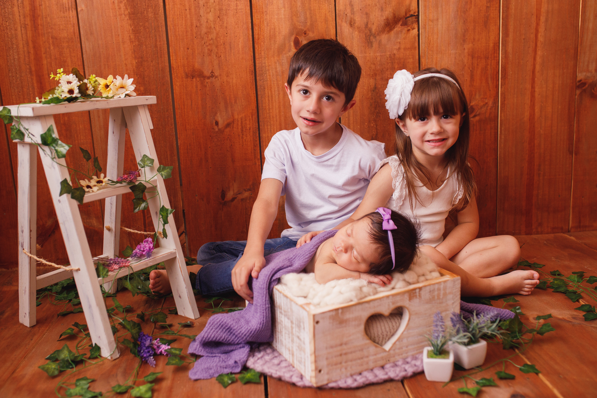 Fotografa familia Curitiba - Newborn bebe menina lavanda 
