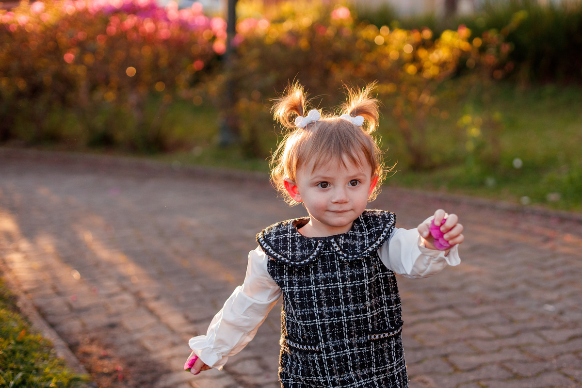 Fotografa familia Curitiba - ensaio externo cerejeiras bebê 