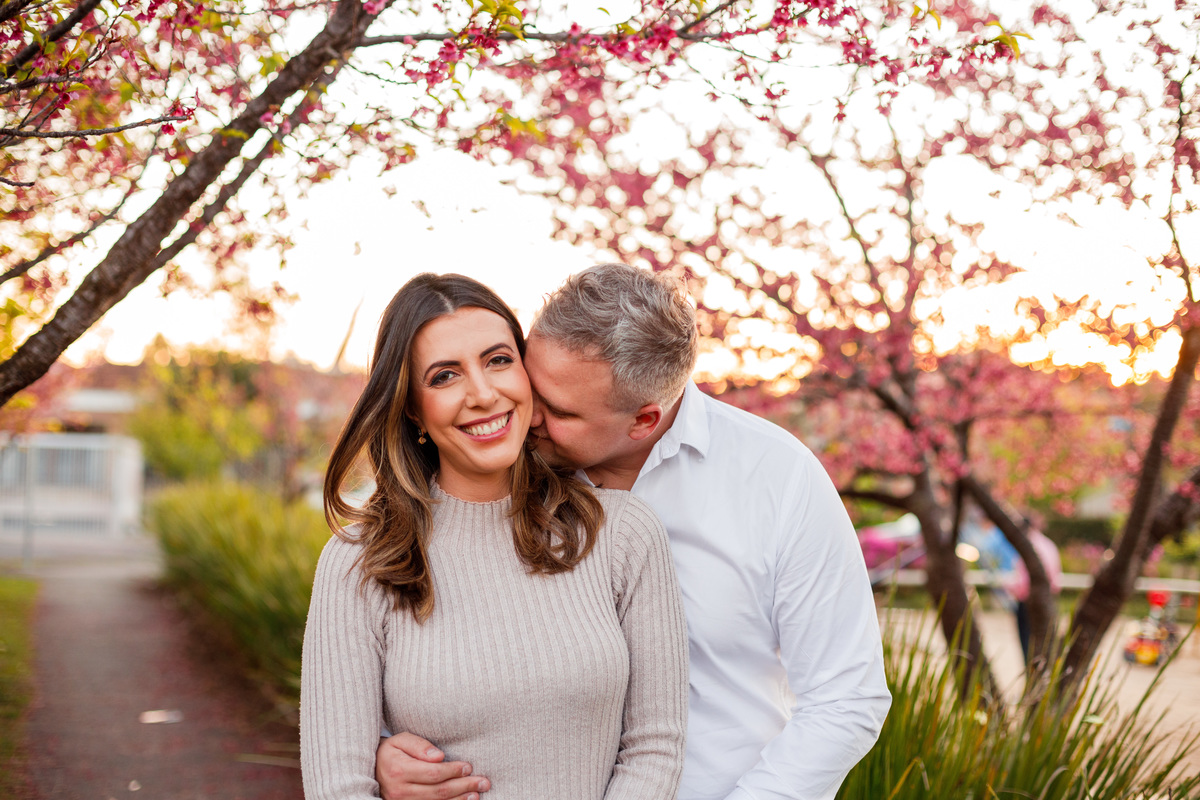Fotografa familia Curitiba - ensaio externo cerejeiras bebê 